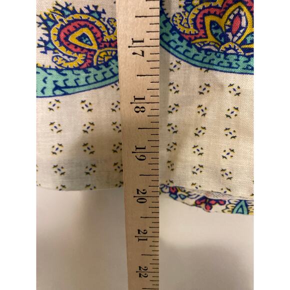 Anthropologie Maeve Manolya Pencil Skirt Paisley Midi Linen Preppy Academia 0 - Picture 7 of 16